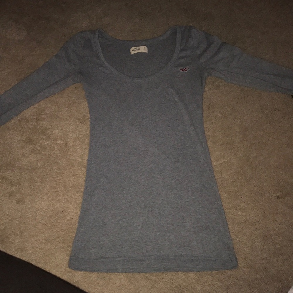 Hollister Grey Long Sleeve Top